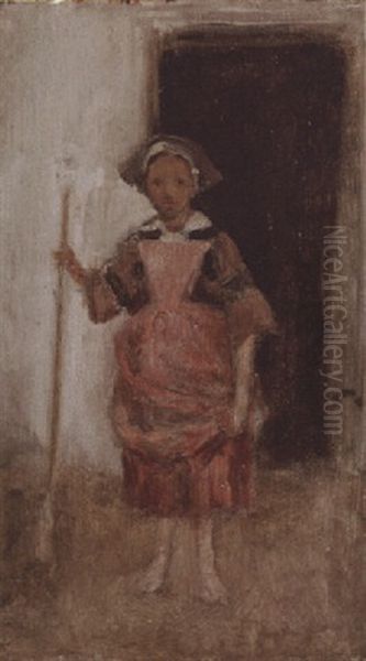 Petite Bonne A La Porte D'une Auberge Oil Painting by James Abbott McNeill Whistler