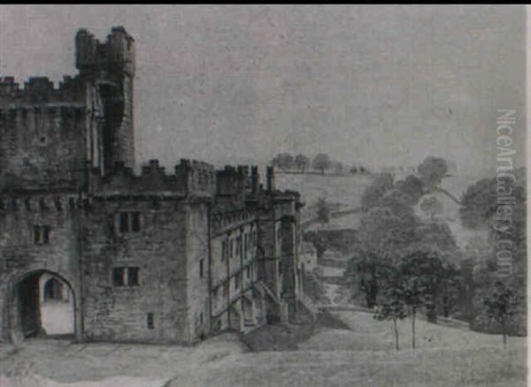 Haddon Hall, Derbyshire Oil Painting by Rex John Whistler