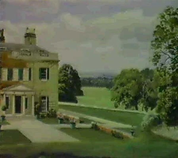 View Of Lavington Park Oil Painting by Rex John Whistler