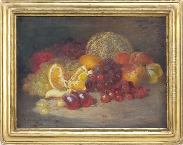 Still Life Of Fruit Oil Painting by George William Whitaker