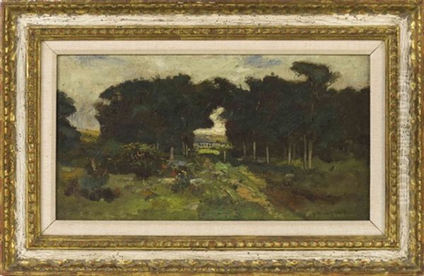 A Path Through The Woods Oil Painting by George William Whitaker