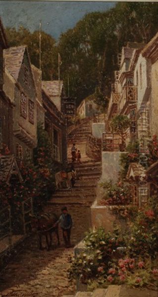 Clovelly Oil Painting by Arthur White