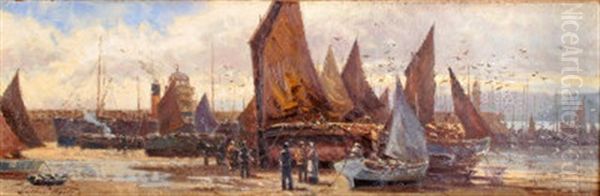 Herring Luggers, St. Ives by Arthur White