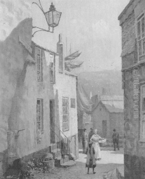 A Glimpse Of The Harbour, St. Ives by Arthur White