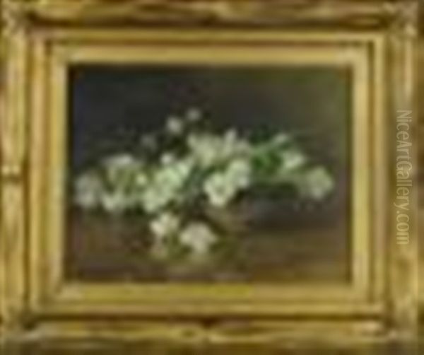 Floral Still Life With Bowl Oil Painting by Edith White