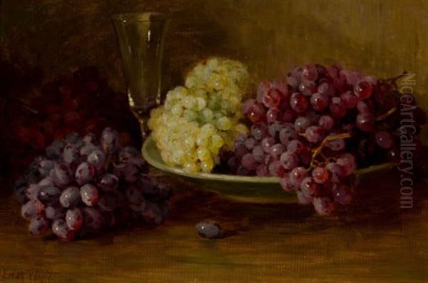 Still Life With Grapes Oil Painting by Edith White