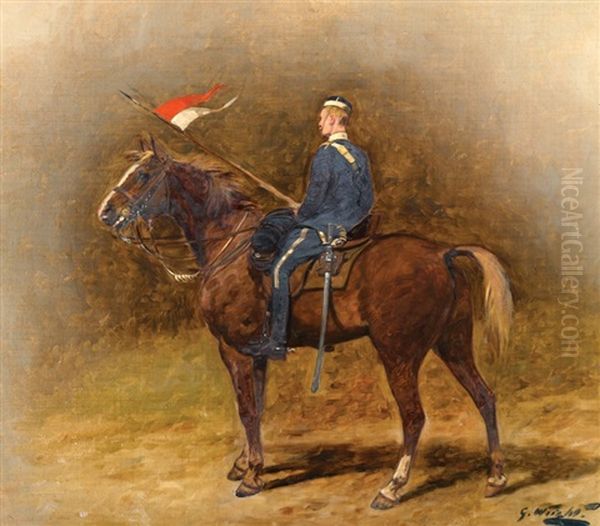 Horse Rider Oil Painting by George White