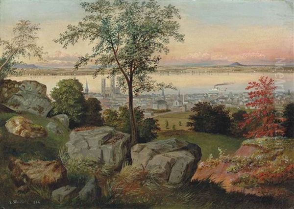 Montreal From The Mountain Oil Painting by Edwin Whitefield