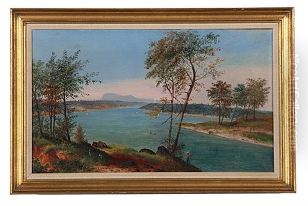 Lake Ontario Near Pittsfield, Mass (pair) Oil Painting by Edwin Whitefield