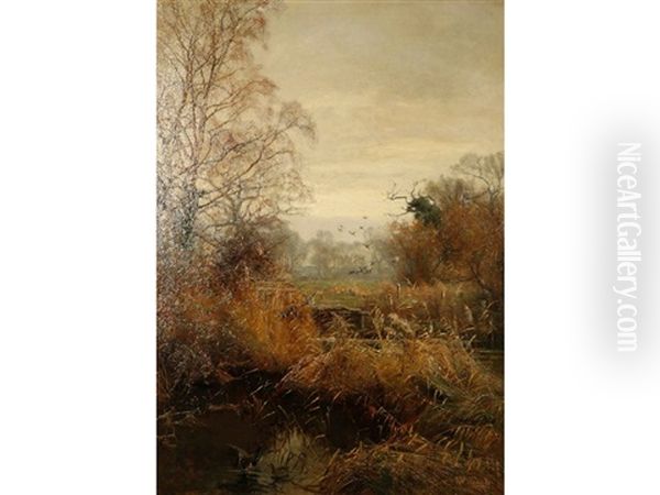 The Frome, Moreton, Dorset Oil Painting by Frederick (William Newton) Whitehead