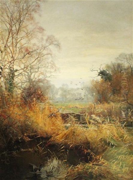 The Frome, Moreton, Dorset Oil Painting by Frederick (William Newton) Whitehead