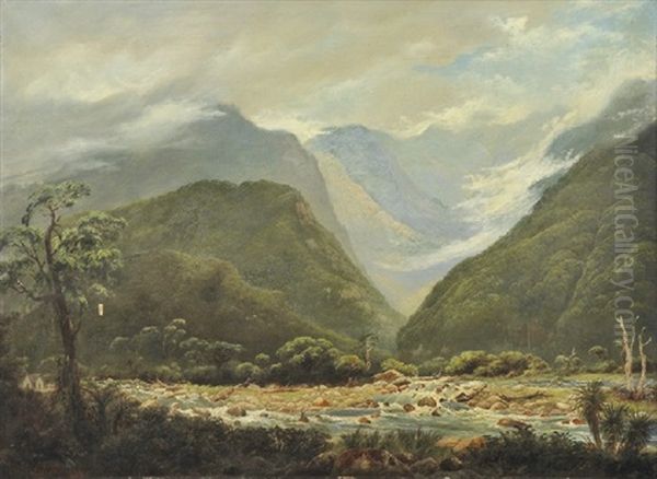 Milford Sound Oil Painting by Isaac Whitehead