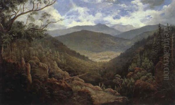 Woolshed Creek, Beechworth Oil Painting by Isaac Whitehead