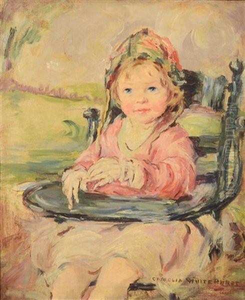 Child In A Chair Oil Painting by Camelia Whitehurst