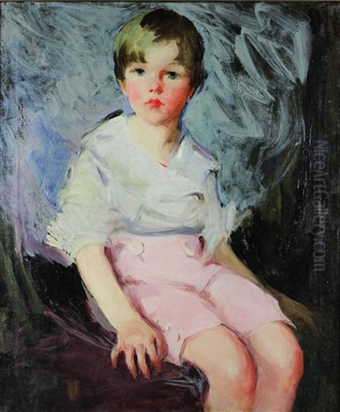 Portrait Of A Young Boy Oil Painting by Camelia Whitehurst