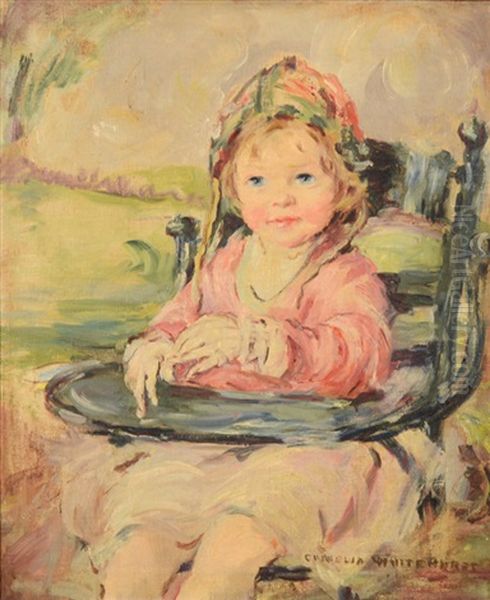 Child In A Chair Oil Painting by Camelia Whitehurst