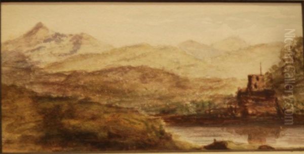 Scottish View With Text Oil Painting by William Brodie