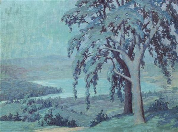 Landscape With A Tree Oil Painting by Frank Reed Whiteside