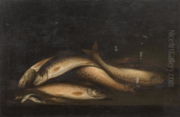 The Catch Oil Painting by Thomas Whittle the Elder