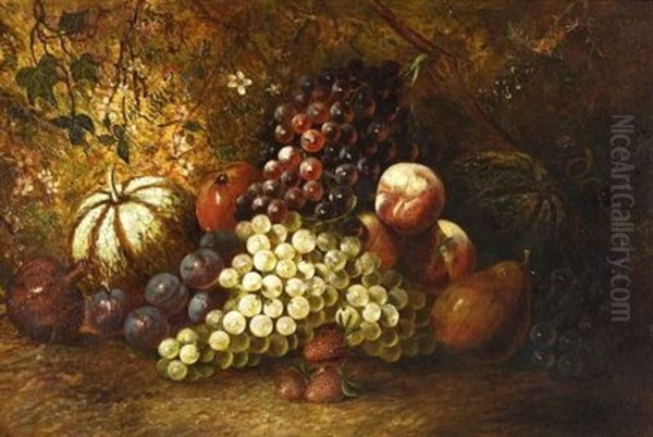 Fruit Still Life A Plein Air Oil Painting by Thomas Whittle the Elder