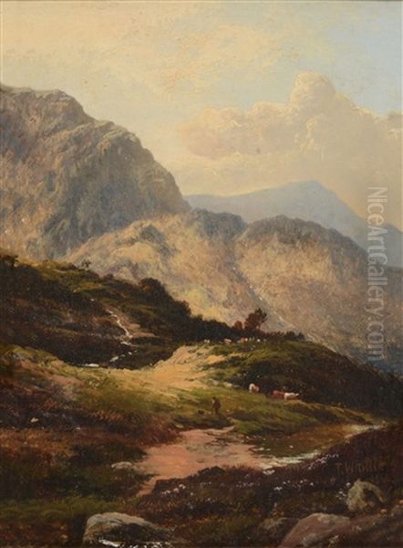 Mountain Landscape Oil Painting by Thomas Whittle the Younger