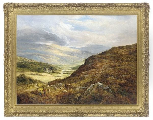 Welsh Hills Oil Painting by Thomas Whittle the Younger