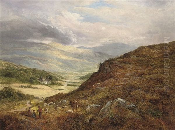 Welsh Hills Oil Painting by Thomas Whittle the Younger