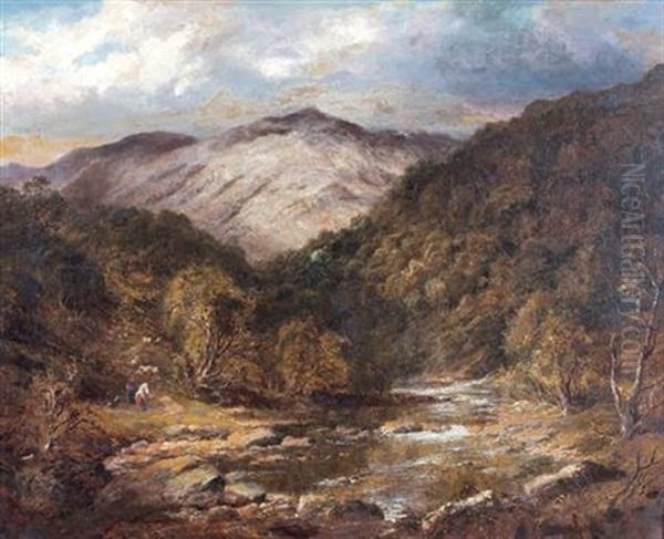 The Loch Katrine, Scotland Oil Painting by Thomas Whittle the Younger