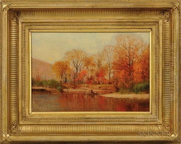 Autumn On The Delaware by Worthington Whittredge