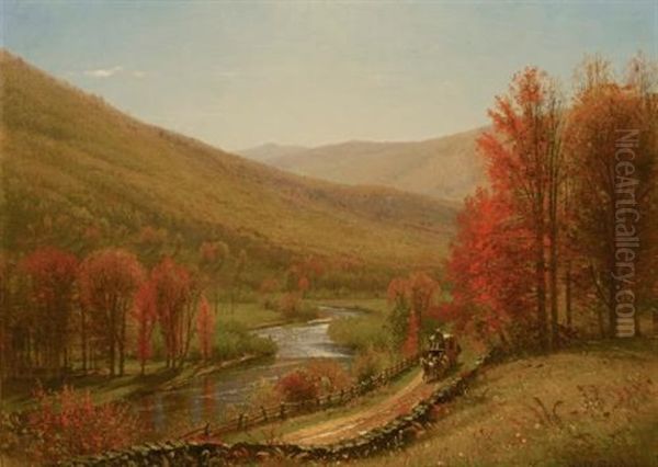 Scene On The Upper Delaware, State Of New York Oil Painting by Worthington Whittredge