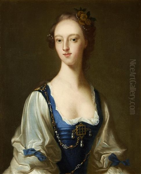 Portrait Of A Lady Oil Painting by Isaac Whood