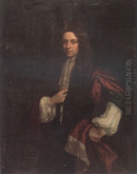 Portrait Of William Brooke Of Basford, Nottinghamshire Oil Painting by Isaac Whood