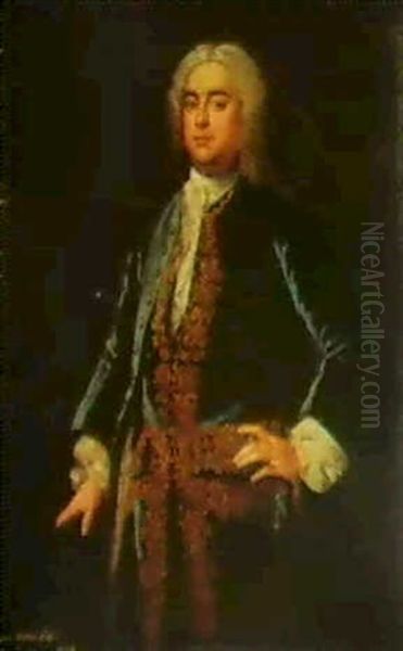 Portrait Of William Farber Of Brayfield Oil Painting by Isaac Whood