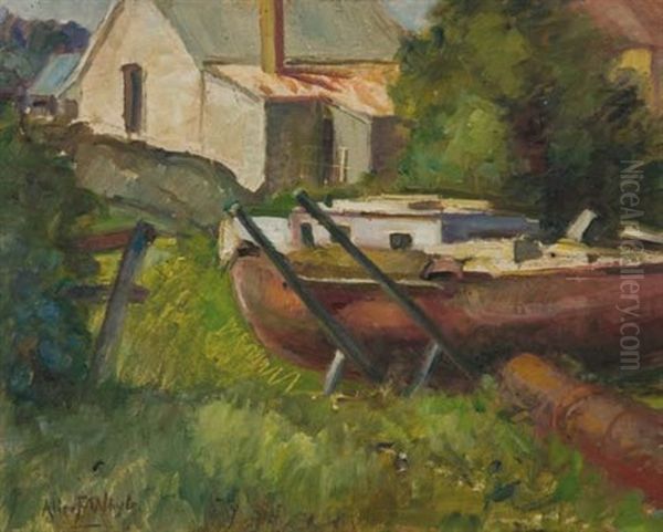 Backyard Boat by Alice F Whyte