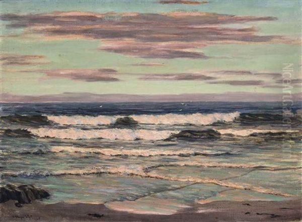 Phoebus Dath Nan Tonn (the Sun Colouring The Waves) Oil Painting by Duncan Mcgregor Whyte