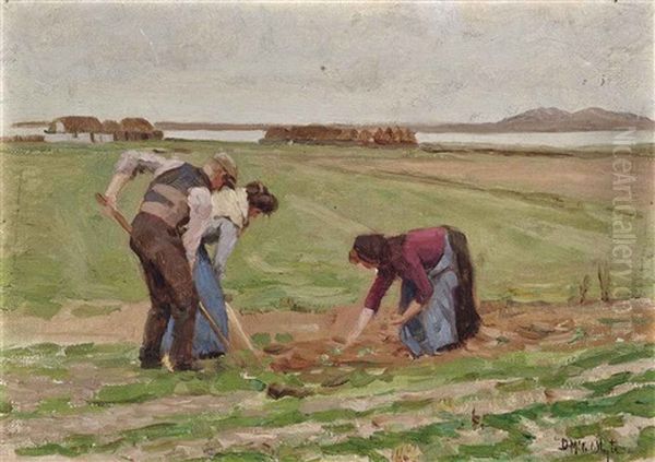 Potato Planters Oil Painting by Duncan Mcgregor Whyte