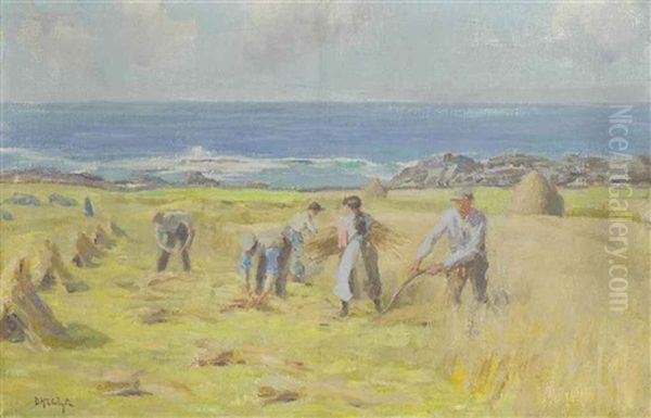 Gathering The Harvest Oil Painting by Duncan Mcgregor Whyte