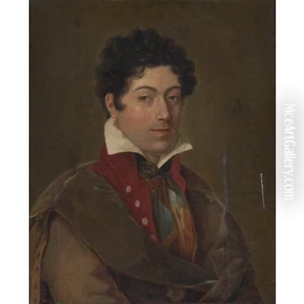 Portrait Of A Young Man Oil Painting by Jean Baptiste Joseph Wicar