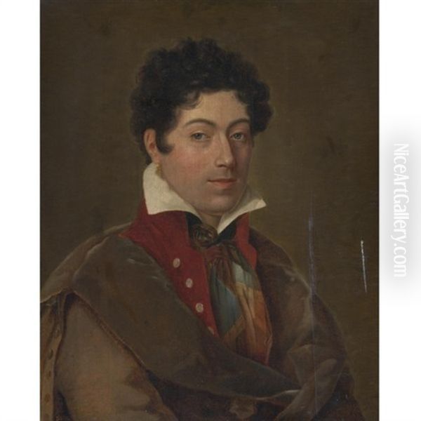 Portrait Of A Young Man Oil Painting by Jean Baptiste Joseph Wicar