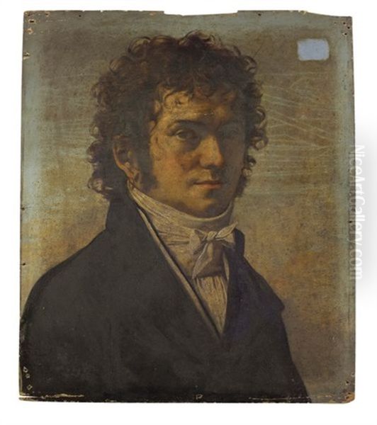 Portrait D'homme Oil Painting by Jean Baptiste Joseph Wicar