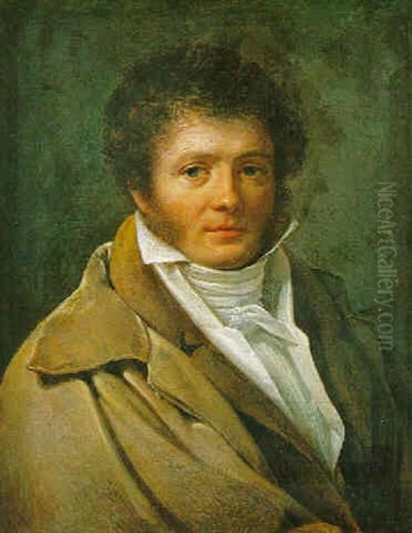 Portrait D'homme A La Veste De Velours Oil Painting by Jean Baptiste Joseph Wicar