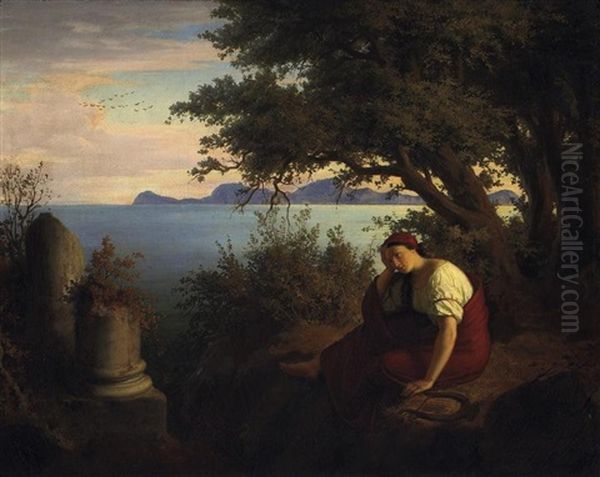 Iphigenie Auf Tauris Oil Painting by Adolph Friedrich Georg Wichmann