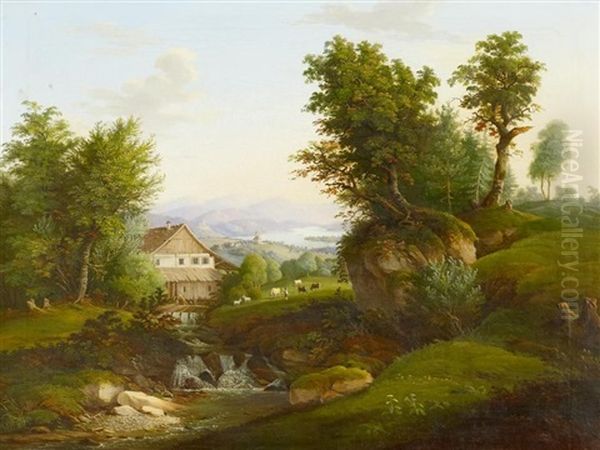 Die Alte Muhle Oberhalb Des Donautals by Balthasar Wichmann