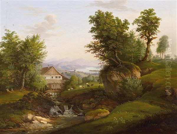 Alte Muhle Oberhalb Des Donautals Oil Painting by Balthasar Wichmann