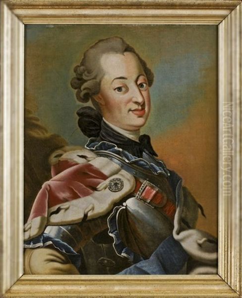 Konig Frederik V. Von Danemark Oil Painting by Peder Wichmann