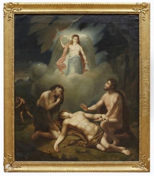 Hagar Och Ismael I Oknen Oil Painting by Per Wickenberg