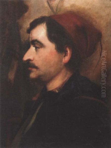 Portrait Of A Greek Sailor Oil Painting by Ethel Marian Wickes