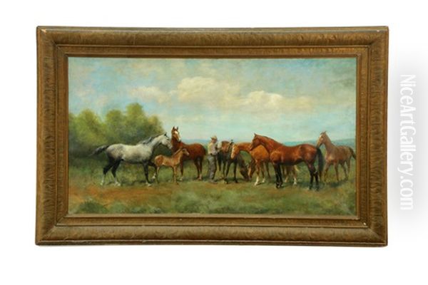 Among The Herd Oil Painting by Paul Giovanni Wickson