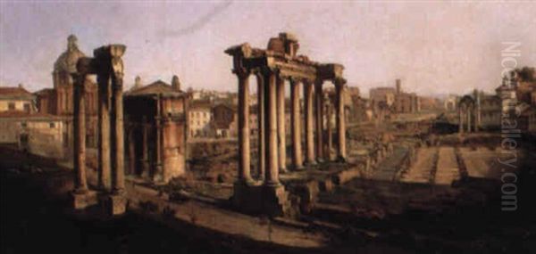 The Forum, Rome Oil Painting by Wilhelm Wider