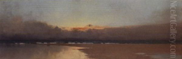 The Exmouth Foreshore Oil Painting by Frederick John Widgery